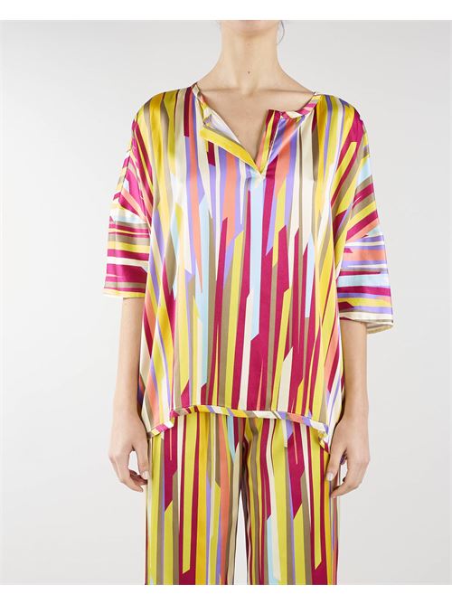Striped viscose blouse Manila Grace MANILA GRACE | Blouse | C309VSMA424